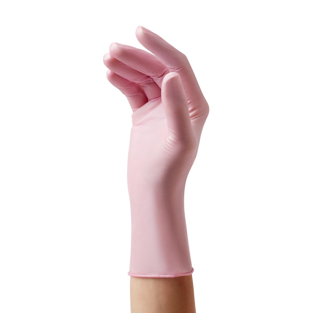 Medline® Pink® Sense Nitrile Exam Gloves Cancer Awareness Support